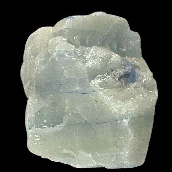 Satin Blue Opalescent Art Glass Cullet Slag Glass #5XL38 - Picture 2 of 7